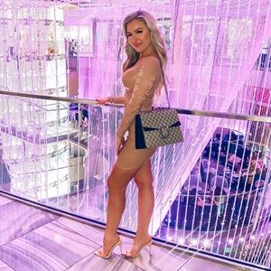 Latex and Lace Nude Dress